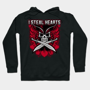 I Steal Hearts Valentines Day Pirate Hoodie